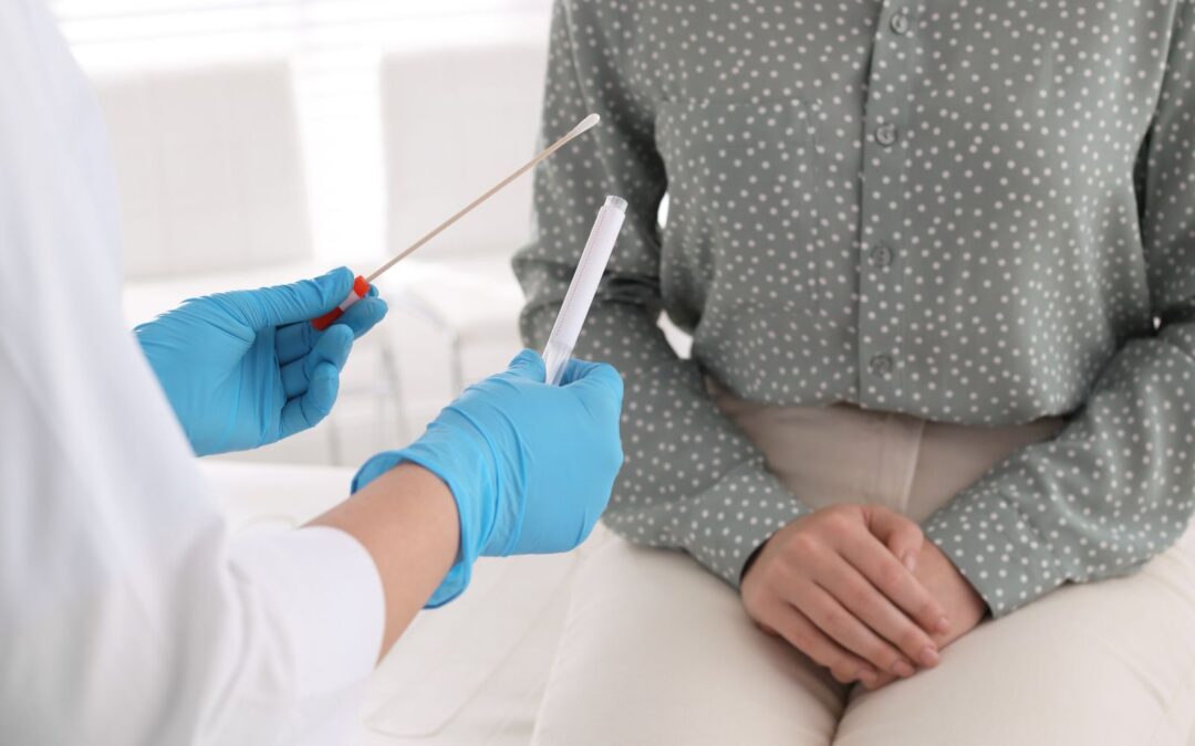 woman getting tested for stis